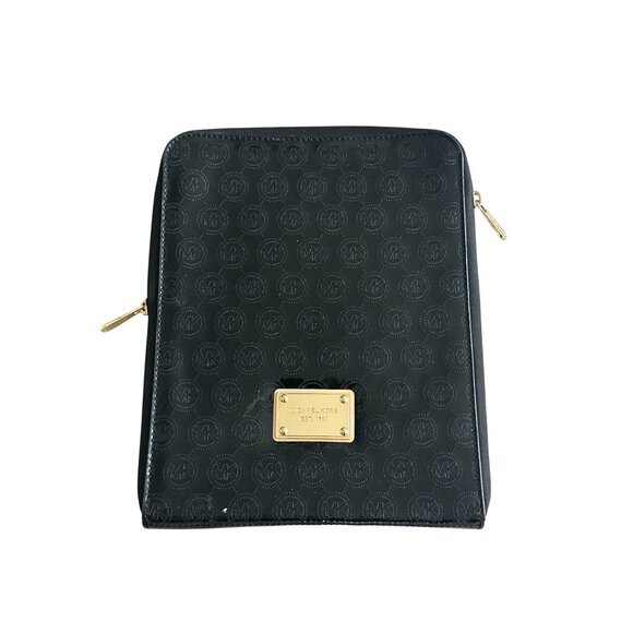 MICHAEL KORS Black Embossed Zip Tablet Padded Travel Case - Picture 4 of 9